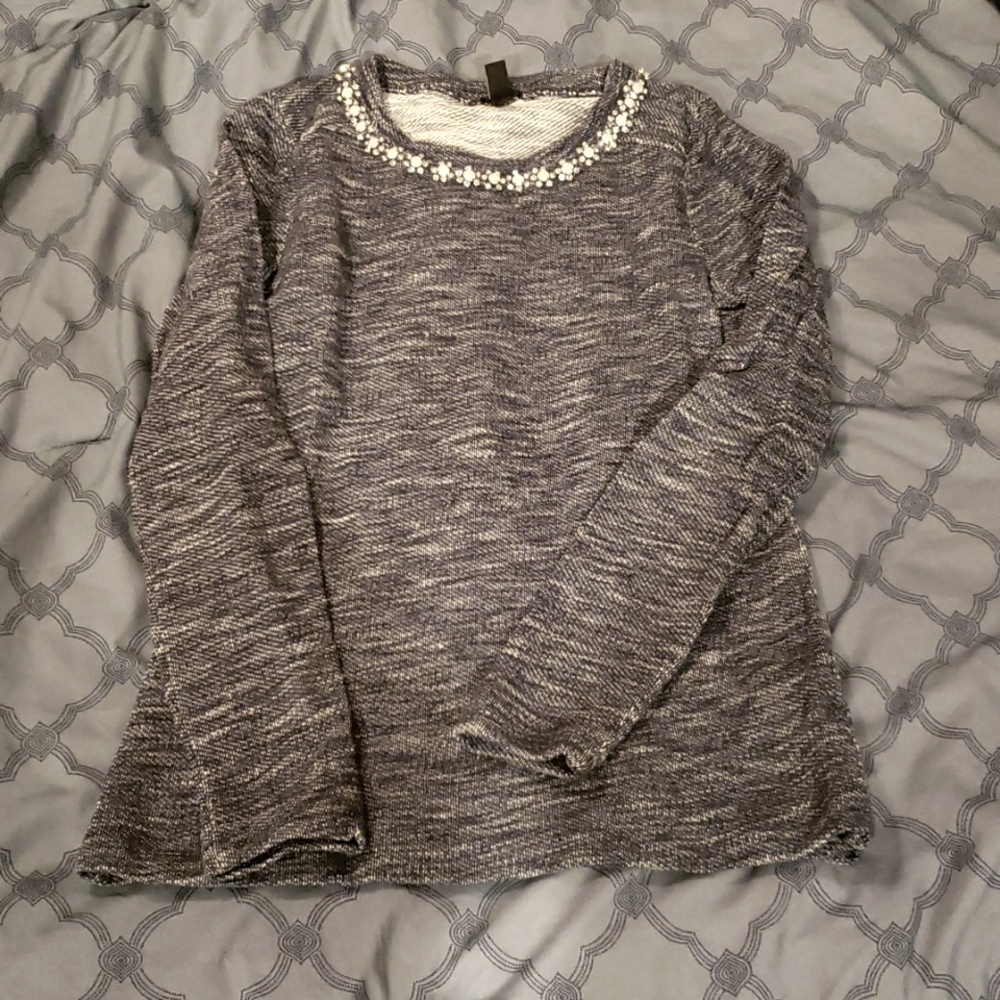 J.crew jeweled sweatshirt